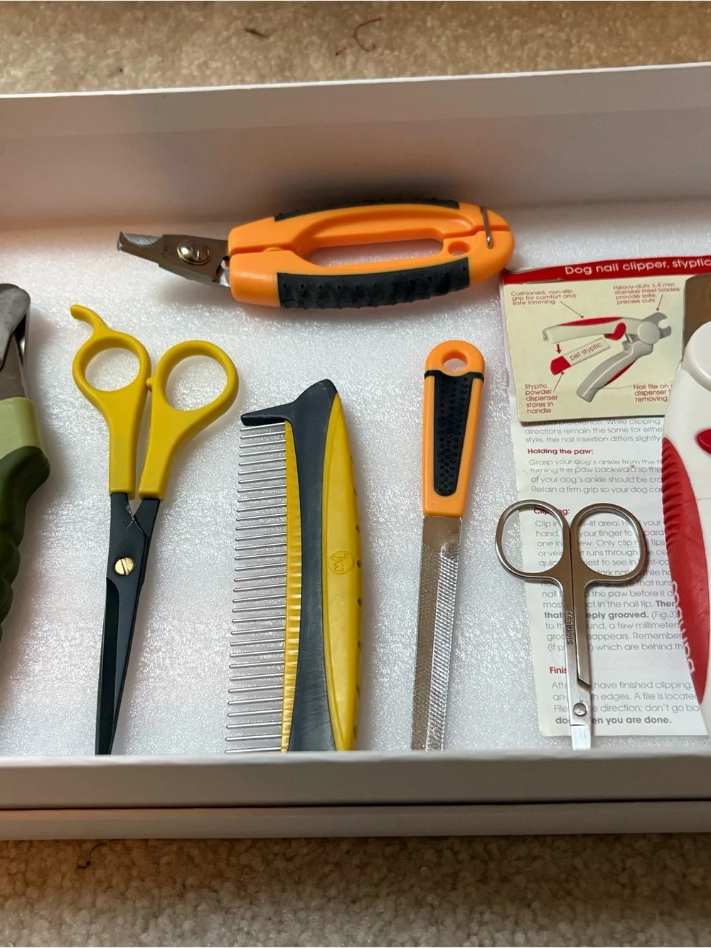 ITEM NO. 81: Pet Grooming Kit With 4 Clippers, 3 Scissors, Dematter, and More!!